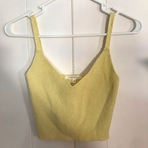 light yellow cropped tank